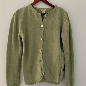 vintage green cardigan